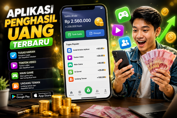 10 Aplikasi Penghasil Uang Terbaru 2026 di Indonesia, Lengkap dengan Penjelasan dan Cara Menghasilkan Uang