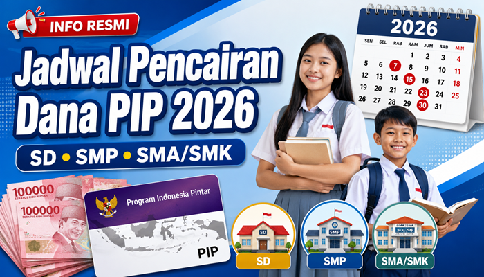 Jadwal Pencairan Dana PIP 2026 untuk SD, SMP, dan SMA/SMK
