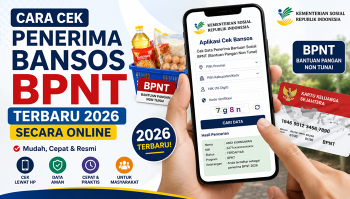 Cara Cek Penerima Bansos BPNT Terbaru 2026 Secara Online