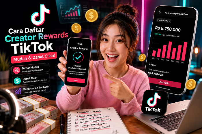 Cara Daftar Creator Rewards TikTok dengan Mudah dan Dapat Cuan