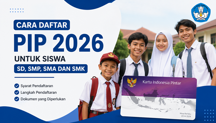 Cara Daftar PIP 2026 untuk Siswa SD, SMP, SMA dan SMK