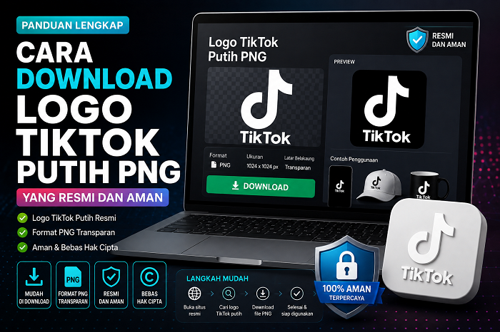 Cara Download Logo TikTok Putih PNG Resmi 2026