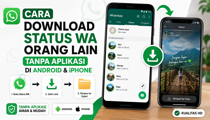 Cara Download Status WA