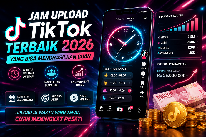 Jam Upload TikTok Terbaik untuk Menghasilkan Cuan, Dijamin FYP dan Banjir Views