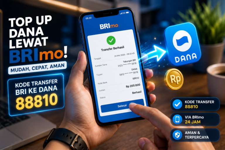 Kode Transfer BRI ke DANA 2026, Ini Cara Top Up Untuk Pemula