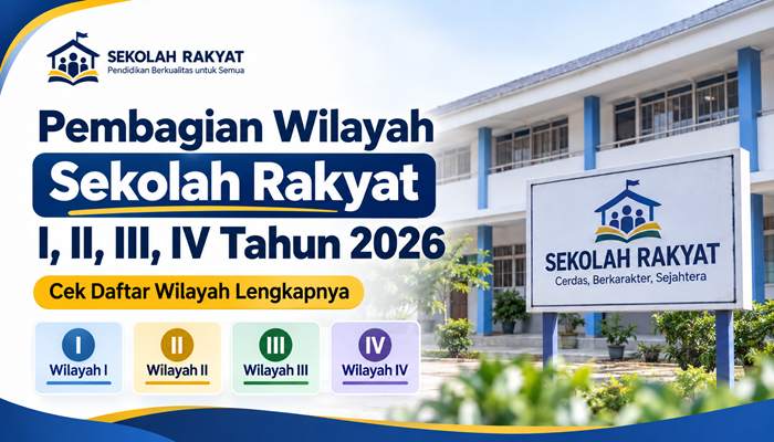 Cek Pembagian Wilayah Sekolah Rakyat I, II, III, IV Tahun 2026