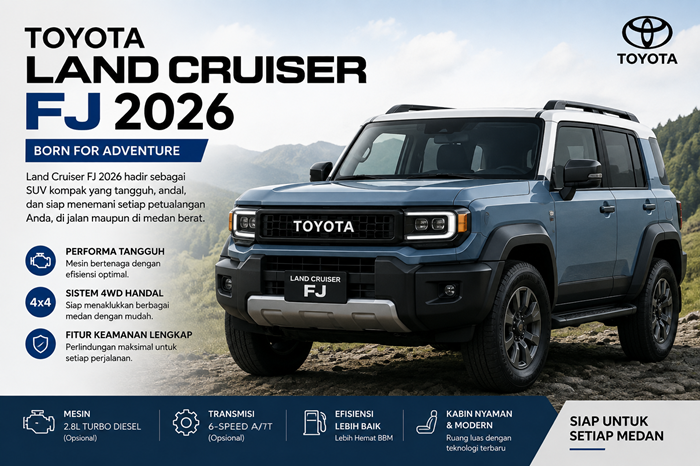 Toyota Land Cruiser FJ 2026: Harga, Spesifikasi dan Peluang Masuk Indonesia